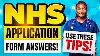 NHS APPLICATION FORM ANSWERS! (How to PASS the NHS APPLICATION FORM) Supporting Information Examples