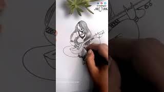 Saraswati Maa WhatsApp Status  | SARASWATI MATA Drawing | #shorts #saraswati #puja