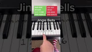 Easiest Jingle Bells Piano Tutorial  #shorts #piano