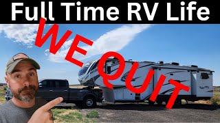 We QUIT Fulltime RV Life | It's For Sale