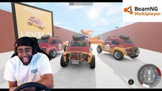 LEVEL 2 WAS WAY TOO STRESSFUL lmaooo | BeamNG.Drive Obstacle Course Pt.2