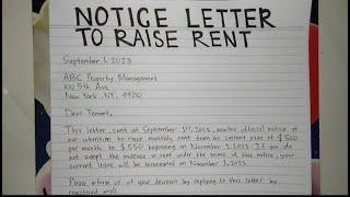 How To Write A Notice Letter To Raise Rent Step by Step Guide | Writing Practices