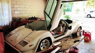 The grandson found rare Lamborghini and Ferrari in his grandmother's garage.