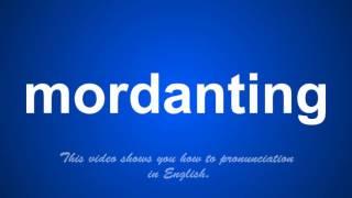 the correct pronunciation of morigerate in English.