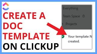 How to Create a Doc Template on ClickUp [QUICK GUIDE]