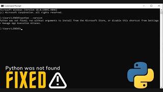 Cara mengatasi Python Was Not Found Run Without Arguments to Install From the Microsoft Store Error