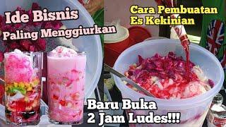 CARA PEMBUATAN ES BUAH VIRAL KEKINIAN!!! OMSET PERHARI JUTAAN RUPIAH - 2 JAM LUDES!!!