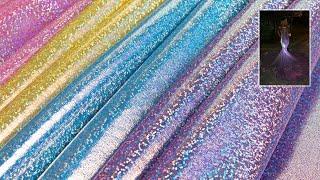 COLORFUL GLITTER ELASTIC GLITTER SPANDEX FABRIC BY THE YARD