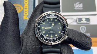 Foxbox FB0024 Tuna Black | Diver Watch Design | Rubber Strap | Quartz Movement | Original Men Watch