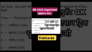 बाबर द्रारा लगे गये युद्ध most importantgk trick by surendra study