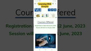 VU Offered Free Courses #shorts #youtube #VUfreecourses