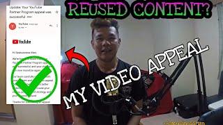 Appeal Video / YouTube Partner Program was successful #reusedcontent