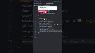 [Beginner] Typewriter effect  using css #shorts