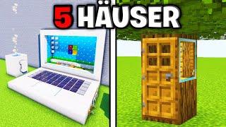 5 ILLEGALE HÄUSER in MINECRAFT die du bauen musst!