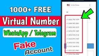1000+ Free Virtual Number For Whastapp / Telegram  | Free Virtual Number | #otpwebsite