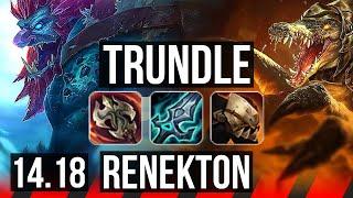 TRUNDLE vs RENEKTON (TOP) | 17/2/11, 45k DMG, Legendary | EUW Master | 14.18