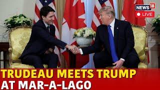 Trump Trudeau Meet | Trump Dinner With Canadian PM Justin Trudeau At Mar-a-Lago Live | Trump Live