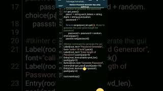 Password generator using python tkinter
