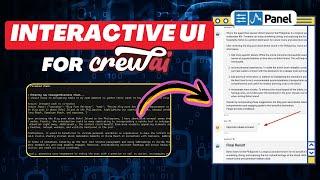 How to Create an Interactive Web UI for CrewAI Applications By Panel
