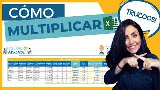 ️ COMO MULTIPLICAR EN EXCEL:  Aprende a multiplicar en Excel FÁCIL