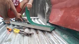installing roof flashing/Pagkabit ng plasing sa bubong
