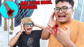 JARI TELUNJUK AYAH BOCIL PUTUS GARA - GARA KEJEPIT PINTU BESI!!!