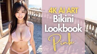 [4K] AI ART video - Japanese Model Lookbook - Pink