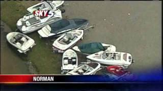 Storm Damages Boats On Norman's North Side