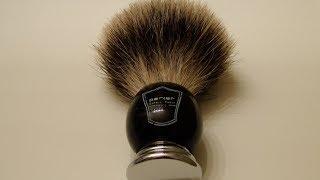 Parker 100% Pure Badger Bristle Shaving Brush with Black Deluxe Handle
