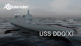 USS DDG(X) Animation (Blender)