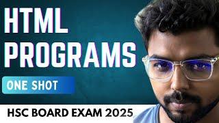 HTML Programs Solutions | HSC Board Exam 2025