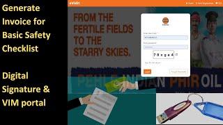 Generate Manual Invoice for Basic Safety Checks, Digital Signature & Invoice submission through VIM.