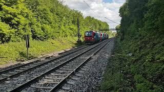 Überführung Lokzug mit 4 SBB Vectron und Mega Makro vom Lokführer in Stuttgart