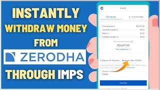 How To Withdraw Funds Instantly From Zerodha Account through IMPS | Instant Withdrawal