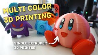 Multi Color 3D Printing (With Single Extruder Printer)