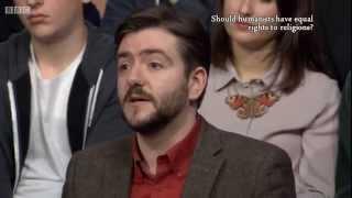 Christian man says humanists are debauched. Andrew Copson explains what Humanism is really all about