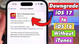 How to Downgrade/Uninstall iOS 17(Beta) to iOS 16 | Downgrade without iTunes 2023