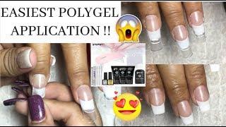 DUAL FORMS OVER TIPS with POLYGEL [ EASIEST POLYGEL FRENCH MANI  ] YAYOGE