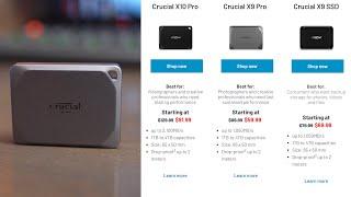 Crucial X9 vs X9 Pro vs X10 Pro: Portable SSDS Compared