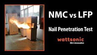 Battery safety: NMC vs LiFePO4 nail penetration test