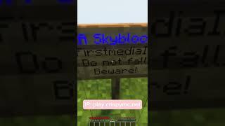 BEST SKYBLOCK SERVER IP: play.crispymc.net #minecraftserver #minecraft #mcpe