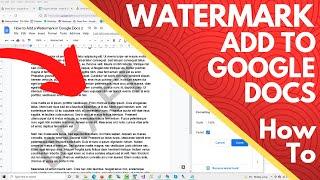 How to Add a Watermark in Google Docs - New feature Added by Google