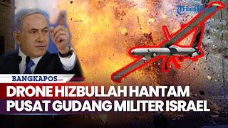 Video Detik-detik Drone Hizbullah Hantam Pusat Gudang Militer Israel