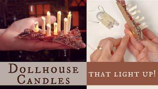 How to Make Light Up Dollhouse Candles with Straws and String Lights