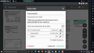 Uso de la APP Database Designer.