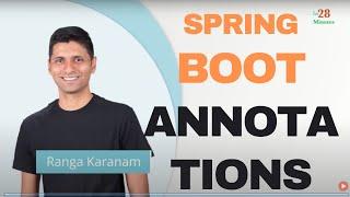 Spring Annotations Tutorial