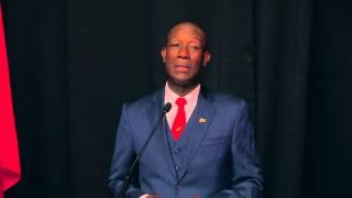 PM Keith Rowley receives Trinidad Express Newspapers Individual of the Year 2015 Award