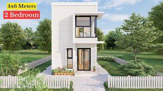 Small House Design Two Storey With 2 Bedroom | 4x6 Meters
