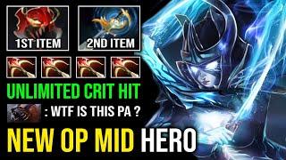 NEW OP MID HERO First Item Mask of Madness 1 Jump = 1 Delete with Unlimited Crit PA Dota 2