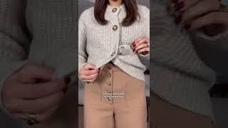 How to crop your cardigan  Subscribe for #shorts #fashion